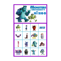 Bingo Monsters University