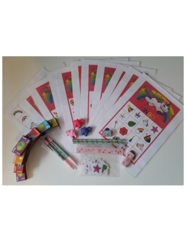 Kant en klaar bingopakket Eenhoorn