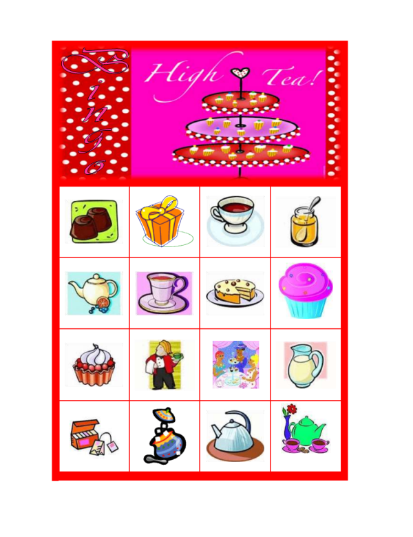 Bingo High Tea